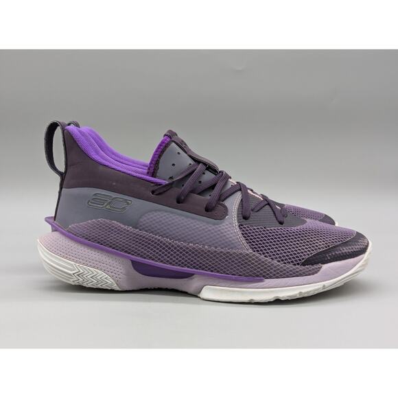 Under Armour Curry 7 IWD Purple Basketball Shoes 3023595-500 Size Men 7.5 W 9 main image 9